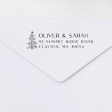 "Vintage Christmas Tree Address Stamp | Self-Inking" - Address Stamps in black by Sara Luke