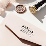 "Art Deco Style Custom Self-Inking Return Address Stamp" - Address Stamps in black by The Homebody Society