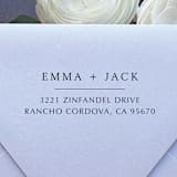 "Modern Couple Address Stamp | Self Inking Return Address Stamp" - Address Stamps in black by Samantha Malvey