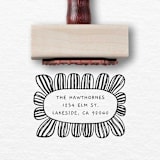 "Hand Drawn Return Address Stamp | Customizable Stamp for Envelopes" - Address Stamps in multicolorassorted-colors by Alyssa Cook
