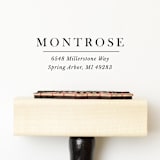 "Modern Personalized Address Stamp | Wood Handle Stamp" - Address Stamps in multicolorassorted-colors by Sara Luke