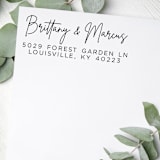 "Custom Modern Couple Address Stamp | Self-Inking | Black Ink" - Address Stamps in white by Casey Harp