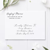 "Script Return Address Stamp, Rectangle Self Inking" - Address Stamps in black by Port of Reverie