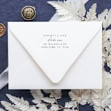 "Couple Names Address Stamp | Self Inking Return Address Stamp" - Address Stamps in black by Samantha Malvey