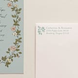 "SELF-INK Vintage Roses Address Stamp | Sky Blue Ink Color" - Address Stamps in blue by Tara Grangroth