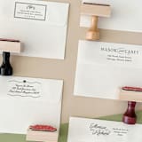 "Coastal Seashell Return Address Stamp | Nautical Custom Address Stamp" - Address Stamps in multicolorassorted-colors by Alyssa Cook