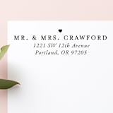 "Minimalist Heart  Custom Address Stamp | Self Inking" - Address Stamps in black by Sara Luke