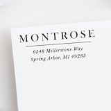 "Modern  Custom Address Stamp in a Minimalist Style | Self Inking" - Address Stamps in black by Sara Luke