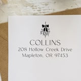 "Modern Mistletoe Christmas Address Stamp | Wood Handle Stamp" - Address Stamps in multicolorassorted-colors by Sara Luke