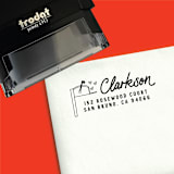 "Custom Mailbox with Hearts "Sent With Love" Self-Inking Return Address Stamp" - Address Stamps in black by The Homebody Society