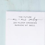 "Future Mr. and Mrs. Return Address Stamp for Wedding InvitationsModern Serif Self-Inking Stamp | Clean and RefinedPersonalized Self-Inking Stamp" - Address Stamps in black by Sara Luke