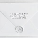 "Modern Serif Custom Address Stamp | Self-Inking" - Address Stamps in black by Sara Luke