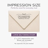 "Classic Bow Self-Inking Personalized Address Stamp" - Address Stamps in black by Casey Harp