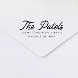 "Classic Script Return Address Stamp | Self-Inking" - Address Stamps in black by Sara Luke