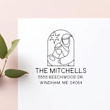 "Modern Nativity Scene Return Address Stamp | Self-Inking" - Address Stamps in black by Sara Luke