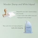 "White Ink Heart Names Address Stamp | Wooden Stamp Set" - Address Stamps in white by Samantha Malvey