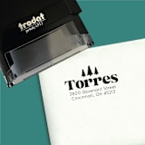 "Woodland Address Stamp for Holiday Cards, Three Trees" - Address Stamps in black by The Homebody Society
