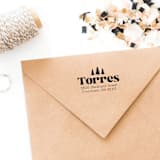 "Woodland Address Stamp for Holiday Cards, Three Trees" - Address Stamps in black by The Homebody Society