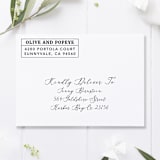 "Modern Return Address Stamp, Rectangle Self Inking" - Address Stamps in black by Port of Reverie