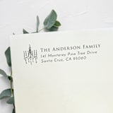 "Chandelier Address Stamp | Self Inking Return Address Stamp" - Address Stamps in black by Samantha Malvey