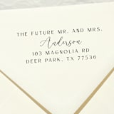 "Save the Date Address Stamp | Self Inking Return Address Stamp" - Address Stamps in black by Samantha Malvey