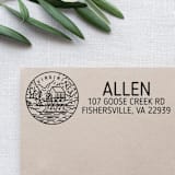 "Custom Virginia Address Stamp | Self-Inking | Black Ink" - Address Stamps in black by Casey Harp