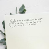 "Santa Address Stamp | Self Inking Return Address Stamp" - Address Stamps in black by Samantha Malvey