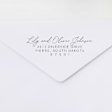 "Personalized Address Self-Inking Stamp with Elegant Calligraphy" - Address Stamps in black by Sara Luke