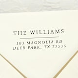 "Modern Classic Address Stamp | Self Inking Return Address Stamp" - Address Stamps in black by Samantha Malvey