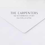 "Modern Serif Custom Address Stamp | Self-Inking" - Address Stamps in black by Sara Luke