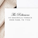 "Elegant Address Stamp | Self-Inking Return Address Stamp" - Address Stamps in black by Samantha Malvey
