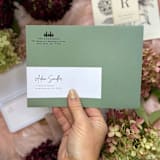 "Evergreen trees address stamp | Self Inking Return Address Stamp" - Address Stamps in black by Samantha Malvey