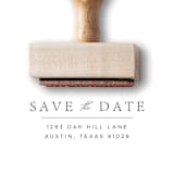 "Custom Return Address Stamp | "Save The Date" Stamp | Wooden Rubber Stamp" - Address Stamps in multicolor by Alyssa Cook