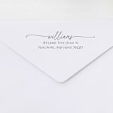 "Sweeping Signature Stamp - Script Address Stamp | Wood Handle Stamp" - Address Stamps in multicolorassorted-colors by Sara Luke
