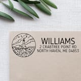"Custom Maine Address Stamp | Self-Inking | Black Ink" - Address Stamps in black by Casey Harp
