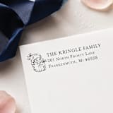 "Vintage Santa Address Stamp for Christmas Cards | Wood Handle Stamp" - Address Stamps in multicolorassorted-colors by Sara Luke
