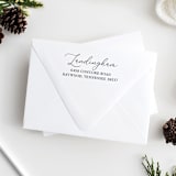 "Calligraphy Self-Inking Return Address Stamp" - Address Stamps in black by Sara Luke