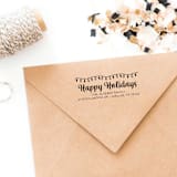 "Holiday Lights Self-Inking Address Stamp" - Address Stamps in black by The Homebody Society