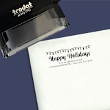 "Holiday Lights Self-Inking Address Stamp" - Address Stamps in black by The Homebody Society