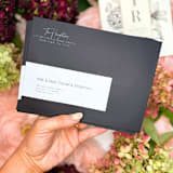 "White Ink Calligraphy Address Stamp | Wooden Stamp Set" - Address Stamps in white by Samantha Malvey