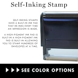 "Simple 3 Line Self-Inking Return Address Stamp - Minimalistic Design" - Address Stamps in black by Sara Luke