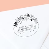 "Custom Self-Inking Return Address Stamp | Hand Drawn Florals" - Address Stamps in black by The Homebody Society