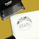"Custom Self-Inking Return Address Stamp | Hand Drawn Florals" - Address Stamps in black by The Homebody Society