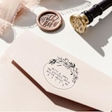 "Custom Self-Inking Return Address Stamp | Hand Drawn Florals" - Address Stamps in black by The Homebody Society