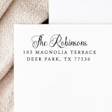 "Luxe Address Stamp | Self-Inking Return Address Stamp" - Address Stamps in black by Samantha Malvey