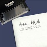 "Custom Modern Calligraphy Self-Inking Return Address Stamp" - Address Stamps in black by The Homebody Society