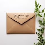 "Little House Return Address Stamp, Rectangle Self Inking" - Address Stamps in black by Port of Reverie