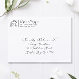 "Little House Return Address Stamp, Rectangle Self Inking" - Address Stamps in black by Port of Reverie