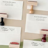 "French Whimsy Return Address Stamp | Romantic Wooden Rubber Stamp" - Address Stamps in multicolorassorted-colors by Alyssa Cook
