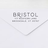 "Modern Print Custom Address Stamp | Self-Inking" - Address Stamps in black by Sara Luke